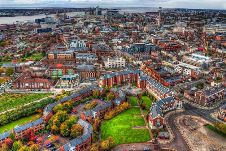 10 Bellos Sitios Patrimonio De La Humanidad En Inglaterra La ciudad de Liverpool vista panorámica