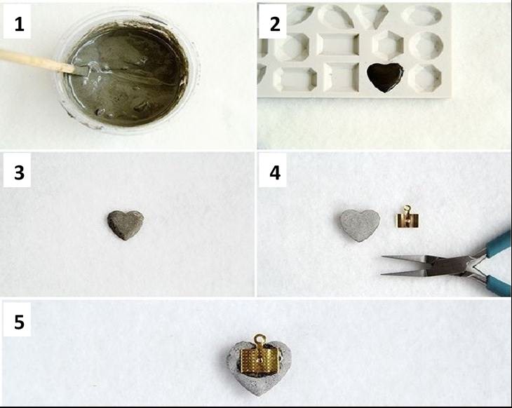  12 Objetos Únicos Con Cemento Que Puedes Hacer En Casa Colgantes o dijes para cadenas piezas