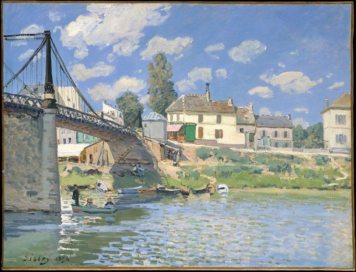 20 Bellas Obras Del Arte Impresionista De Alfred Sisley El puente de Villeneuve-la-Garenne, 1872