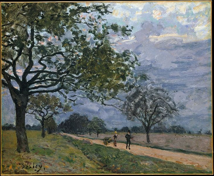 20 Bellas Obras Del Arte Impresionista De Alfred Sisley El camino de Versalles a Louveciennes, 1879