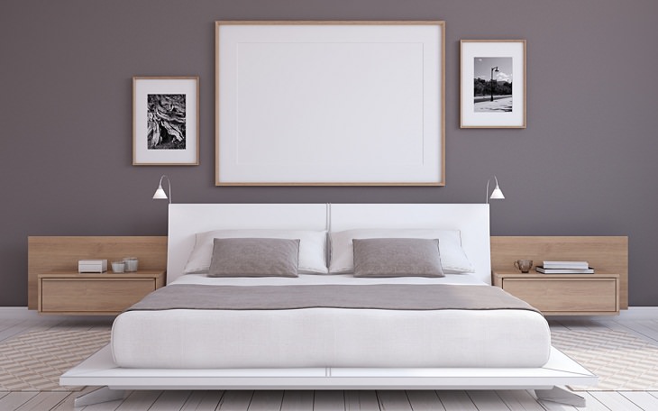 8 Consejos Para Ordenar Tu Dormitorio No exageres con la decoración de la pared del dormitorio