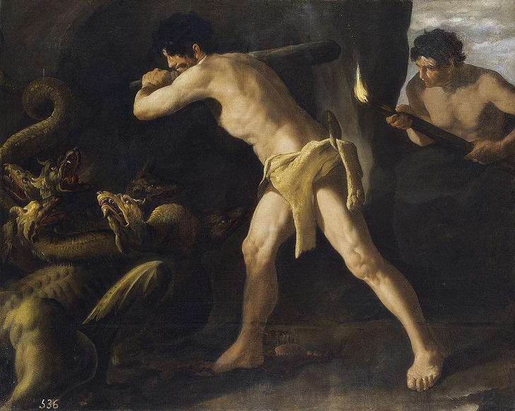 22 Pinturas Que Dieron Vida a Los Mitos y Leyendas Griegas "Hércules y la Hidra", de Francisco de Zurbarán, 1634