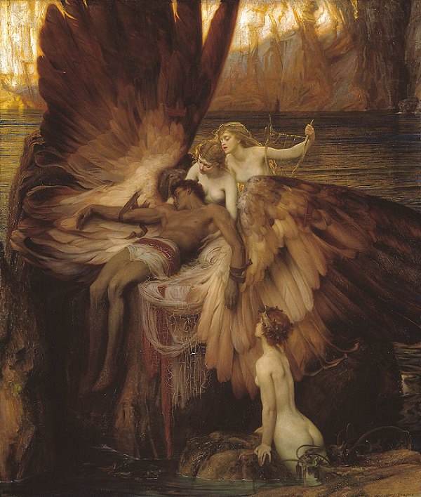 22 Pinturas Que Dieron Vida a Los Mitos y Leyendas Griegas "El lamento de Ícaro", por Herbert Draper, 1898