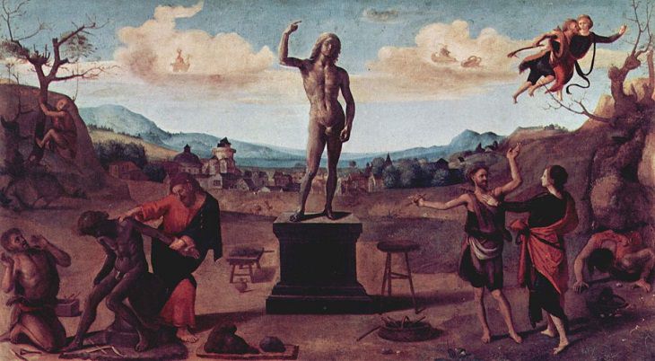 22 Pinturas Que Dieron Vida a Los Mitos y Leyendas Griegas "El mito de Prometeo", de Piero di Cosimo, 1515