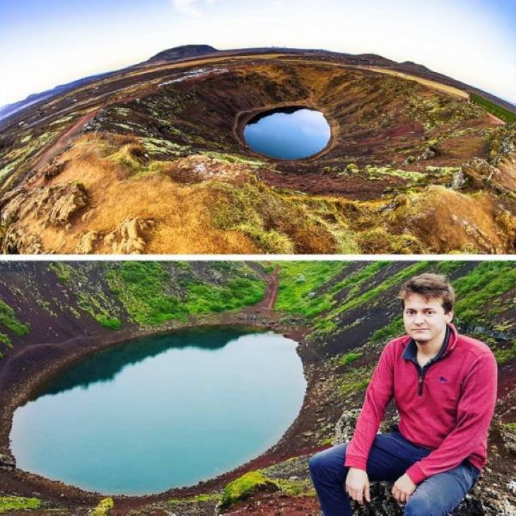 Expectativas Vs. Realidad Destinos Turísticos Lago del cráter Kerid, Islandia