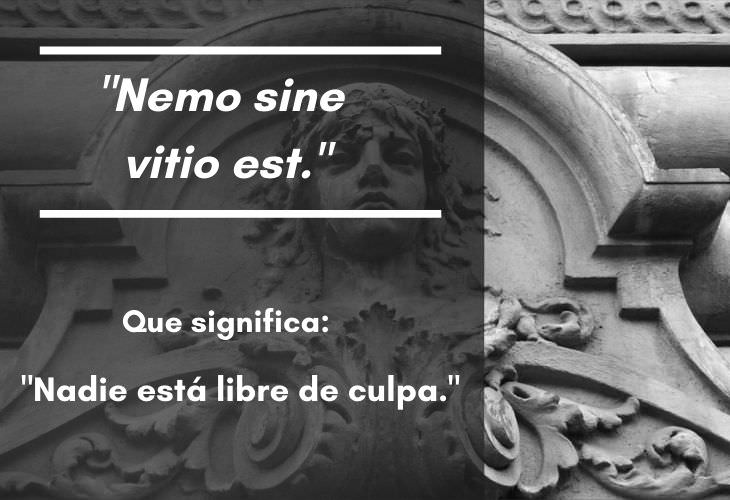 15 Frases En Latín Con Un Significado Profundo "Nemo sine vitio est."
