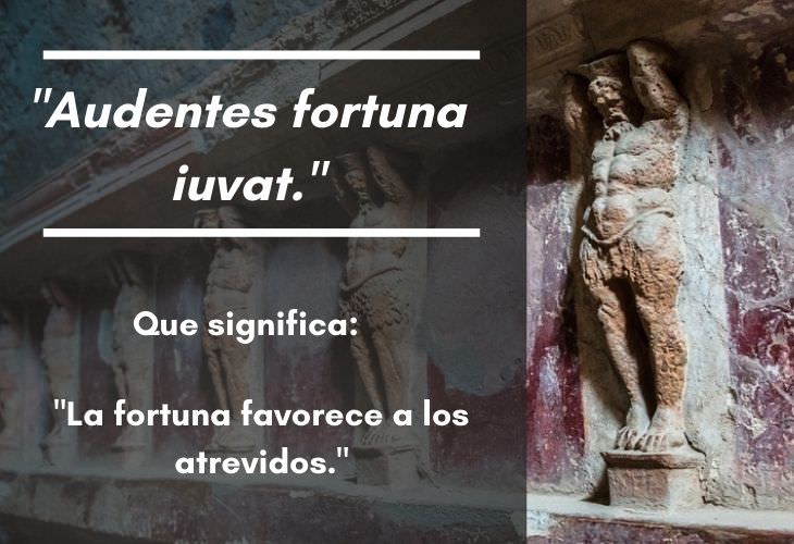 15 Frases En Latín Con Un Significado Profundo "Audentes fortuna iuvat."