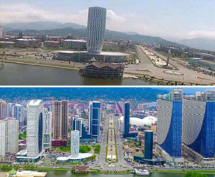 Fotos Antes y Ahora Batumi, Georgia, en 2012 y 2020. Cambios increíbles en solo ocho años 