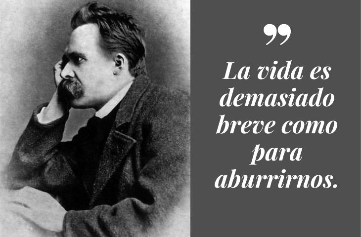 Frases Célebres De Friedrich Nietzsche La vida es demasiado breve como para aburrirnos.