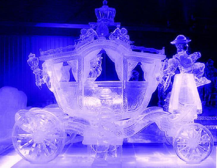 estatuas de hielo carro