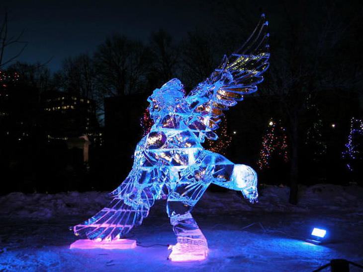 estatuas de hielo patinadores