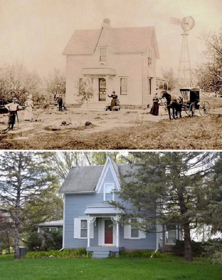 Una casa de campo con 125 años de diferencia