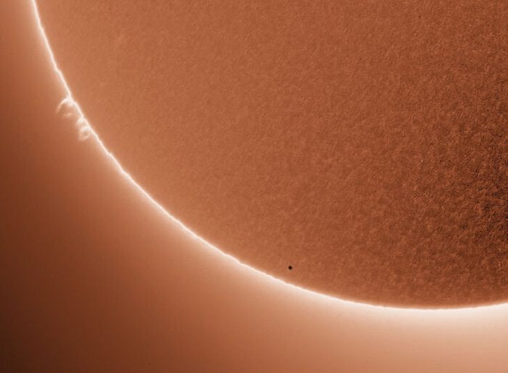 fotos de grandes cosas , Mercurio frente a el sol