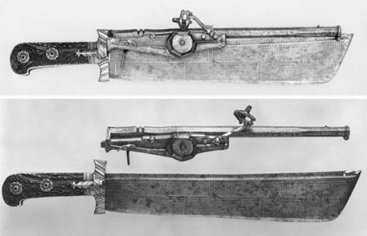 Objetos Antiguos cuchillo de caza alemán del siglo XVI 