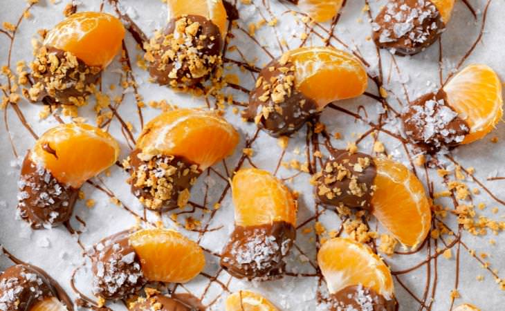 Recetas Con Naranjas Clementinas picantes bañadas en chocolate