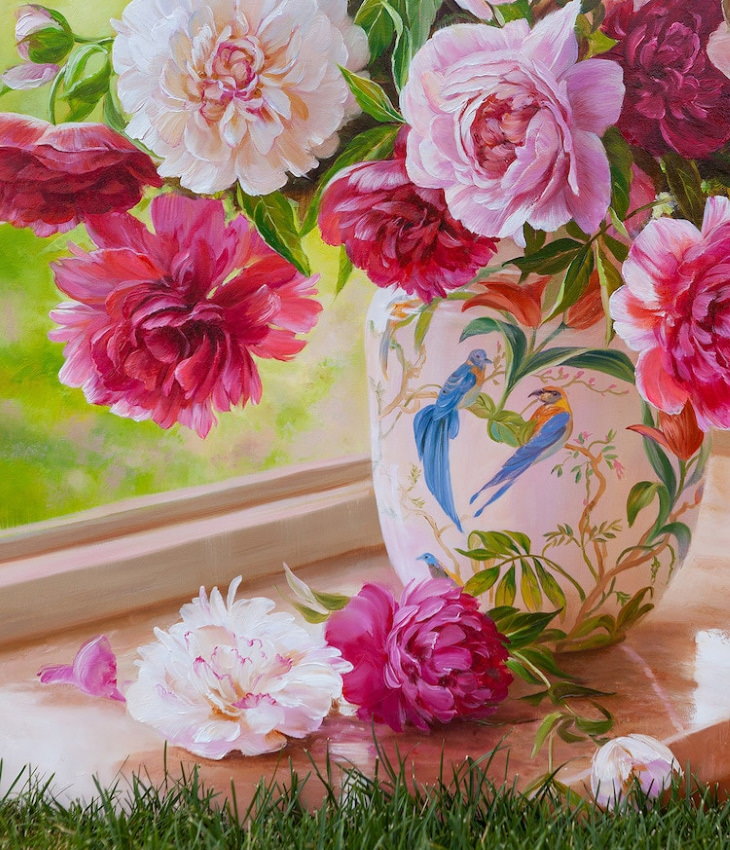 Pinturas Florales De Ira Volkova Flores que han caído del jarrón