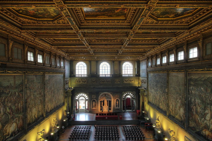 Interior del Palazzo Vecchio - Florencia, Italia