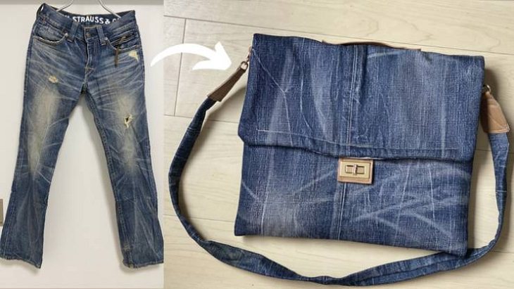  Obras De Arte Recicladas Jeans viejos transformados en una cartera