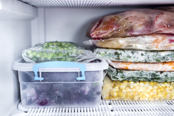 Evite la escarcha en el congelador,contenedores de almacenamiento