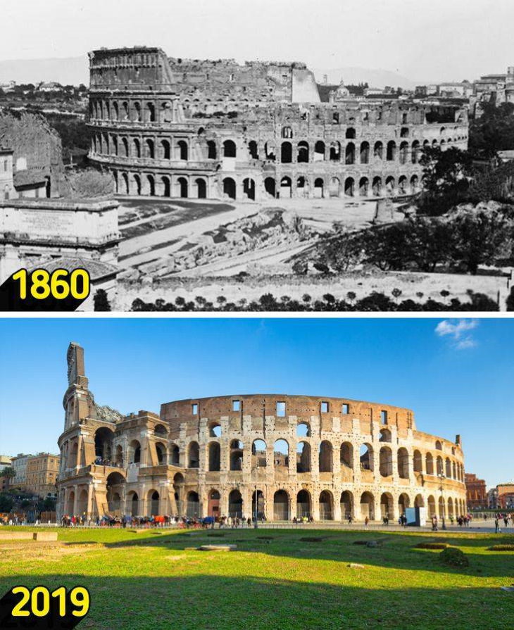 Destinos turísticos de entonces y de ahora Coliseo, Roma, Italia