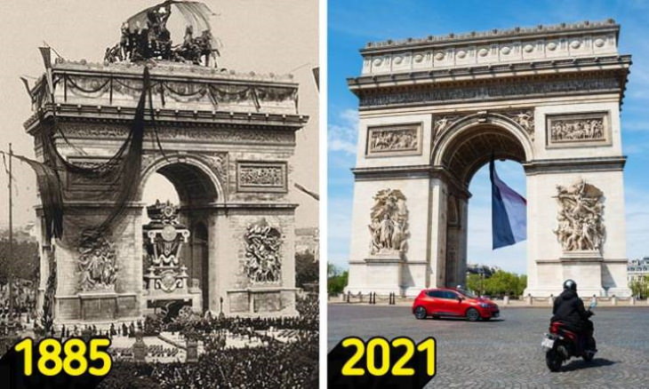 Destinos turísticos de entonces y de ahora Arco del Triunfo, París, Francia
