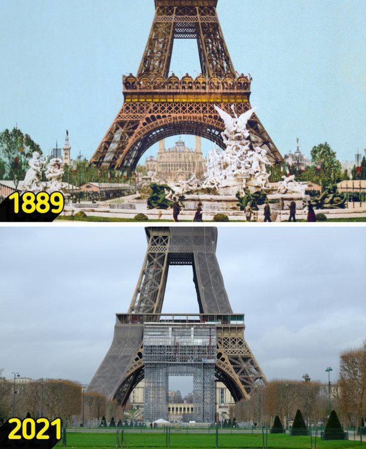 Destinos turísticos de entonces y de ahora La Torre Eiffel, París, Francia