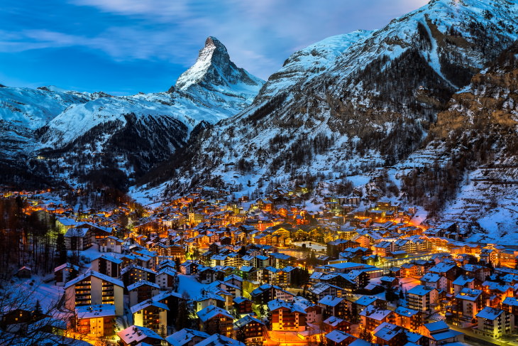 Ciudades Para Visitar En Invierno Zermatt, Suiza