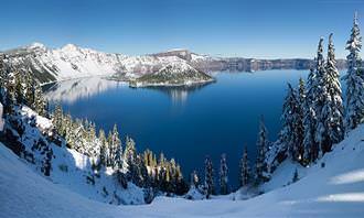 How your life flows: a lake surrounded by snow