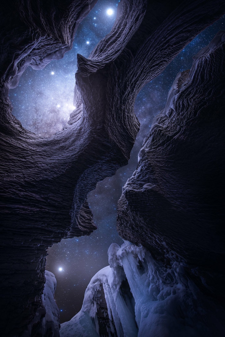 Cautivadoras Fotografías De Los Cielos Nocturnos cueva