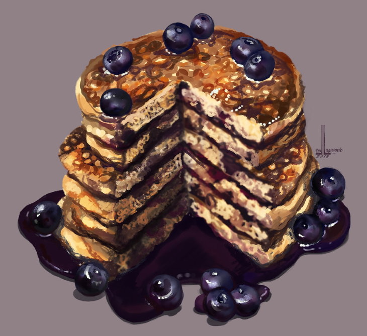 Lua Lazarovic Food Illustrations pancakes