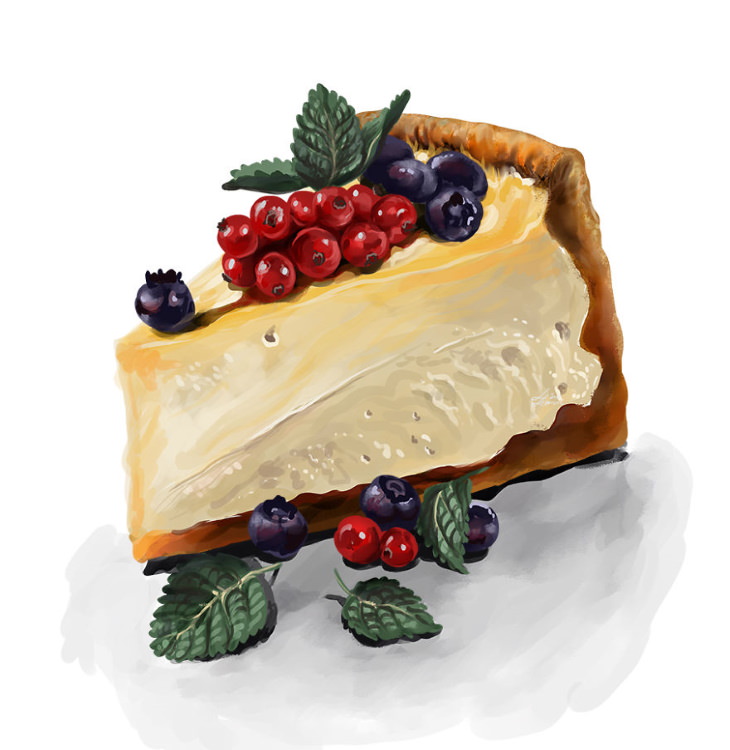 Lua Lazarovic Food Illustrations cheesecake