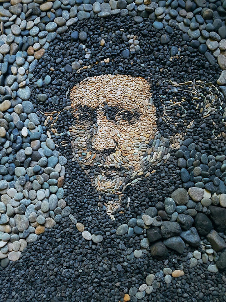Mosaicos Hechos Completamente Con Piedras Cristobal Colón
