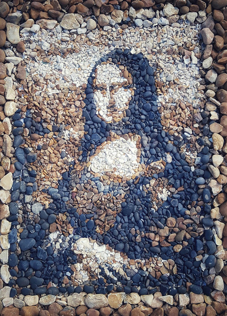 Mosaicos Hechos Completamente Con Piedras Mona Lisa