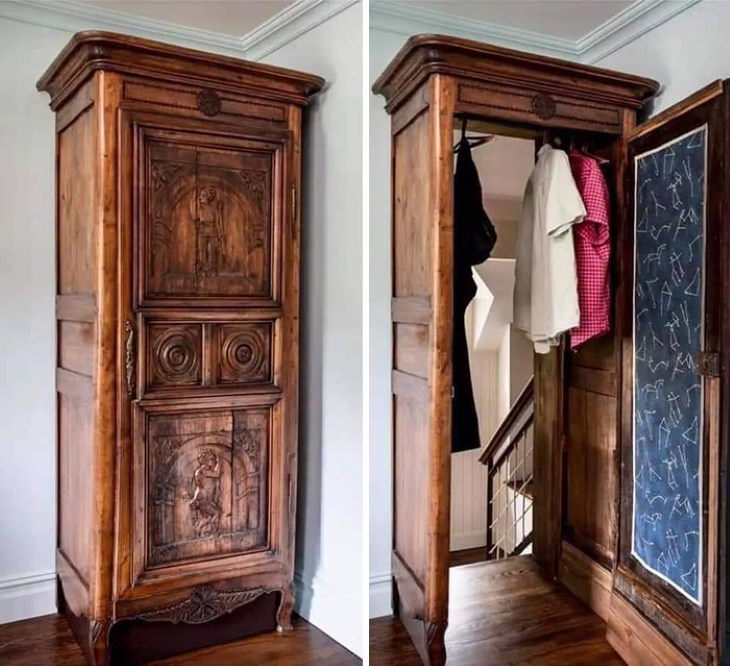 Habitaciones y Compartimentos Ocultos Una puerta de armario inspirada en las Crónicas de Narnia