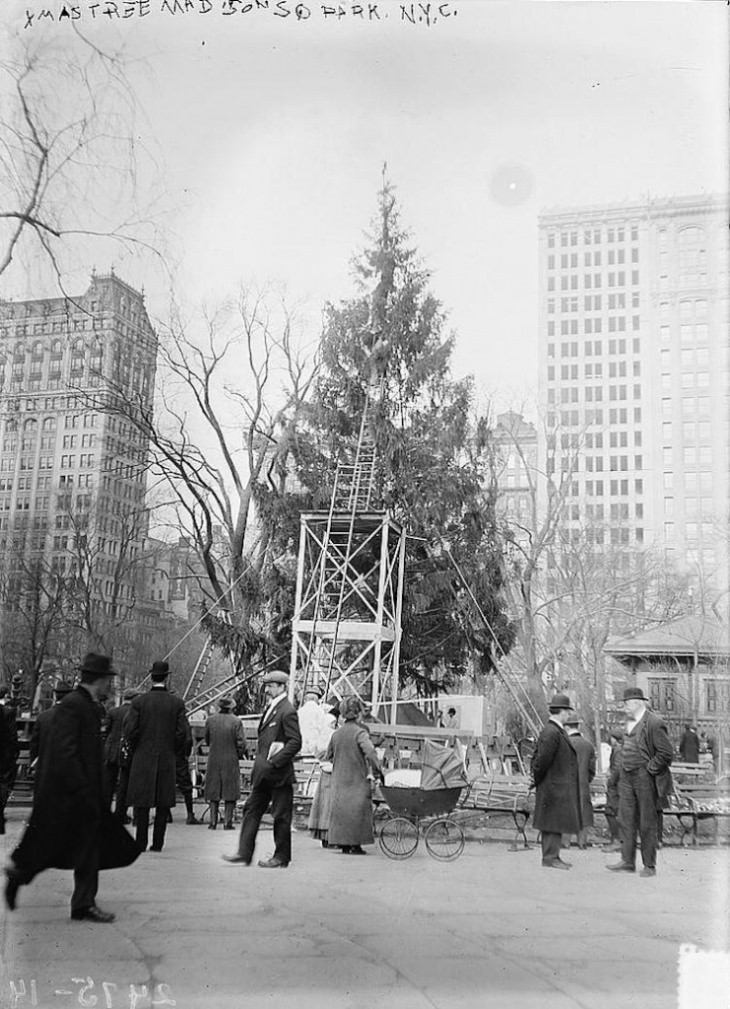 Fotos De La Navidad En Nueva York Hace 100 Años El primer árbol de Navidad público
