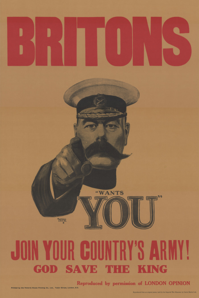 Cartel de reclutamiento británico de 1914
