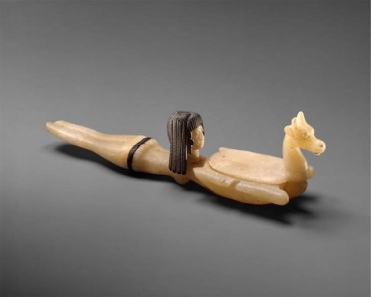 Objetos Históricos Antiguos Bien Conservados cuchara cosmética egipcia antigua se fabricó alrededor de 1390-1352 a. C