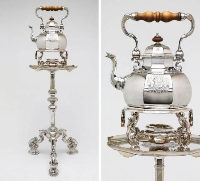 Objetos Históricos Antiguos Bien Conservados Un juego de té plateado del siglo XVIII
