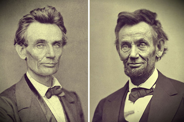 12. Abraham Lincoln antes y después de la Guerra Civil