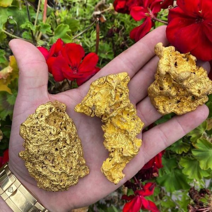 Imágenes Maravillas Del Mundo  Tres enormes pepitas de oro naturales del interior de Australia