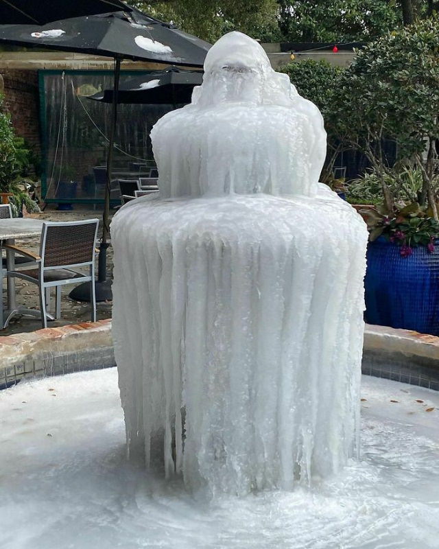 8. Una fuente helada en Houston