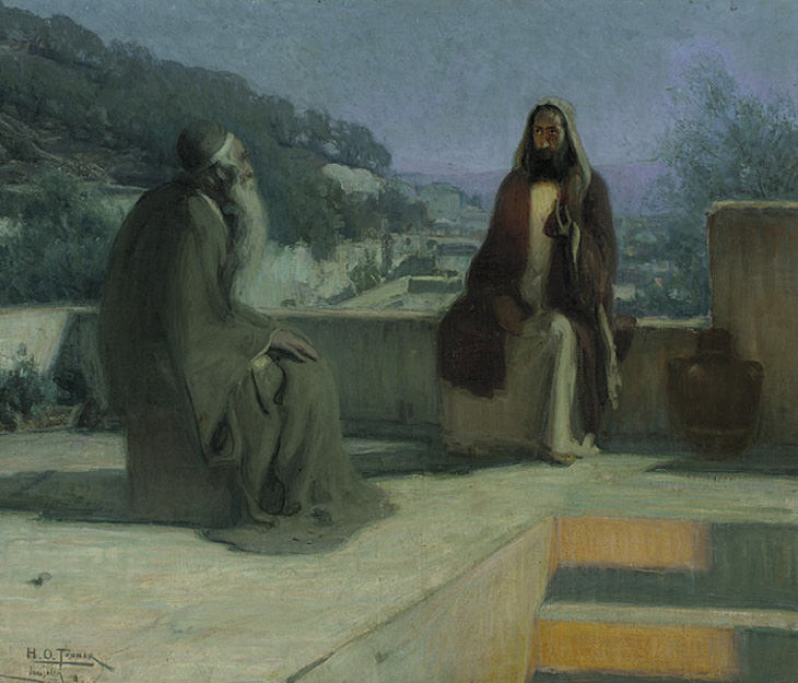 Pinturas De Henry Ossawa Tanner Jesús y Nicodemo, 1899