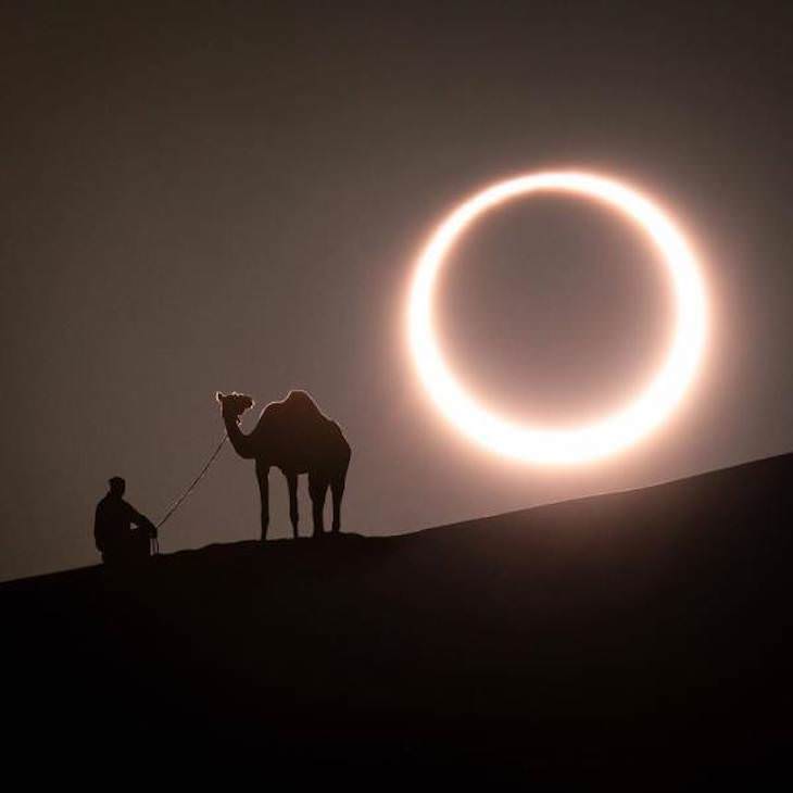 Fotos Belleza De Nuestro Mundo Un eclipse solar parcial en los EAU, junio de 2020