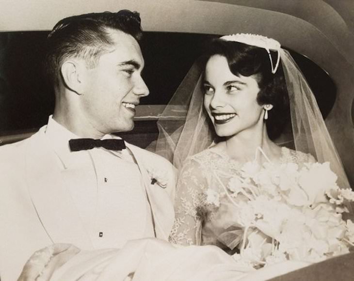 Fotos Personas Elegantes Del Pasado Recién casados 1950