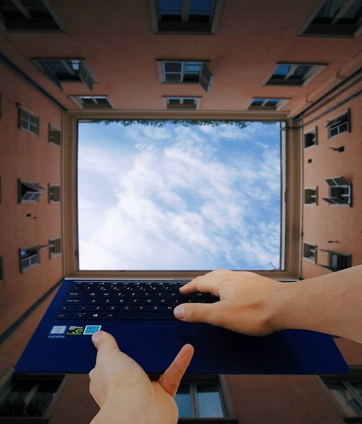 ilusiones ópticas  ordenador ventana
