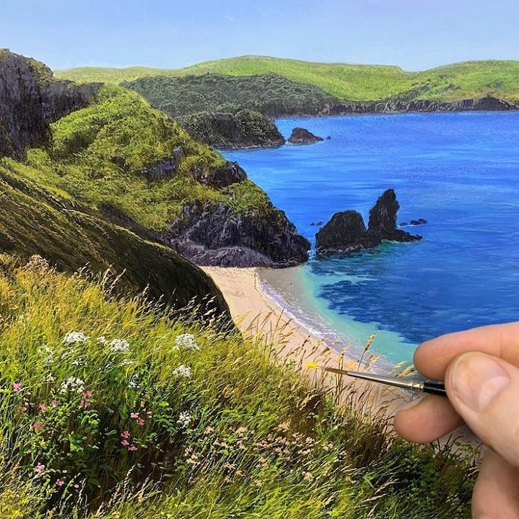 Michael James Smith pinturas paisaje realistas playa