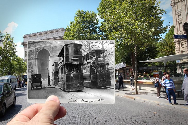 Fotografías De París Antes y Después Arc de Triomphe (El arco triunfal de la estrella), 1909