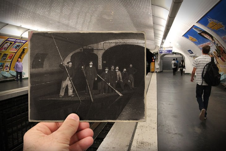 Fotografías De París Antes y Después Estación "Odéon" (Metro de París), 1910