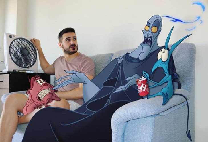 Artista Comparte Su Día Con Personajes De Disney Villano de Hércules