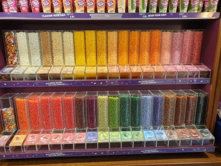 La vida en Alemania Incluso los Jelly Beans se muestran de forma ordenada.